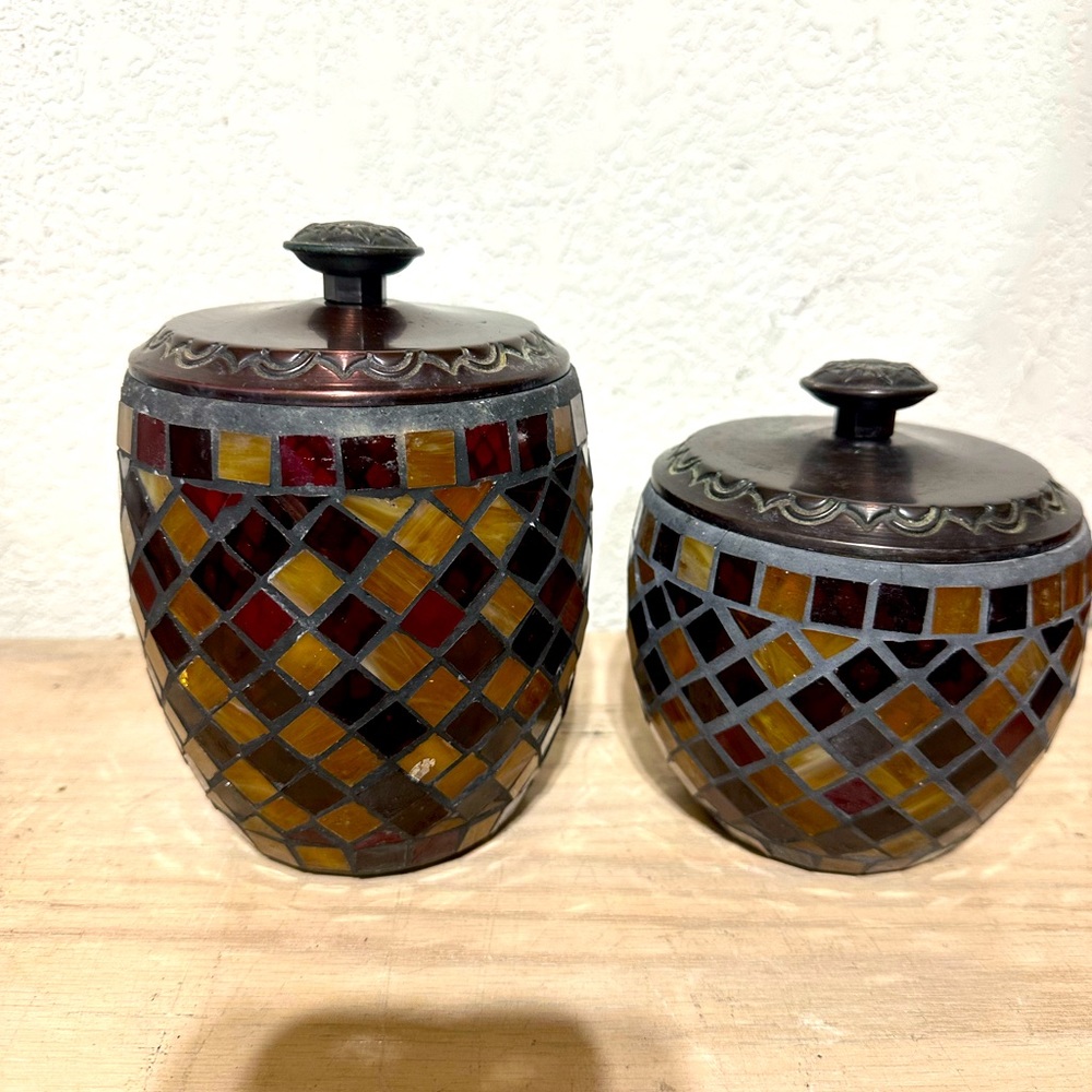 Bathroom jars for cotton balls & qtips